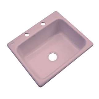   Inverness Drop In 25 in.x 22 in. Single Bowl Kitchen Sink 2H Wild Rose