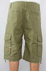 LRG The Sharks Landing Classic Cargo Shorts in Olive