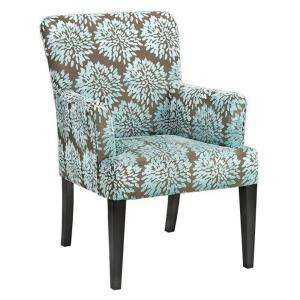Home Decorators Collection Hammond Aqua Textured Velvet Arm Chair 