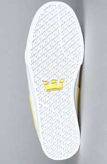 SUPRA The Society Mid Sneaker in Yellow Microfiber  Karmaloop 