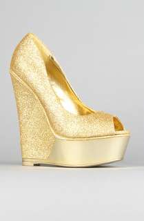 Sole Boutique The Funky Town Shoe in Gold Glitter  Karmaloop 