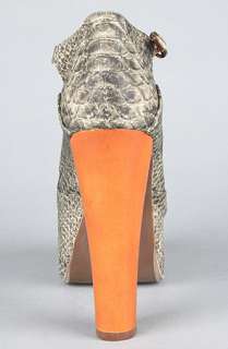 Jeffrey Campbell The Foxy Shoe in Taupe Python  Karmaloop 
