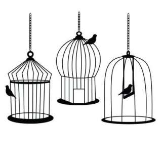 Trace Designs 24 In. X 48 In. Bird Cages Shadow Trace and Paint Wall 
