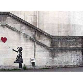 Banksy Poster Hope Girl With Red Balloon   Poster Kleinformat  