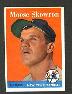 Moose Skowron New York Yankees 1958 Topps Card #240  