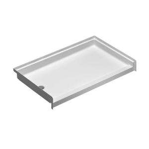 Delta 60 in. x 34 in. Low Threshold Shower Base, Right Drain in White 