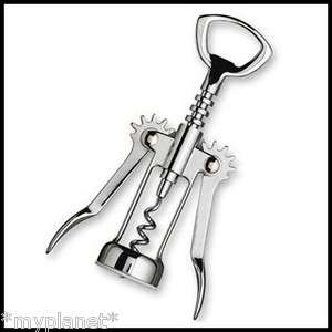 CORKSCREW QUALITY CHROME WINGED WINE CORK PULLER WITH BEER BOTTLE 