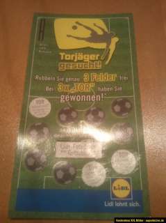 Lidl Torjäger Rubbellos Gewinn bereits gerubbelt Gewinn  