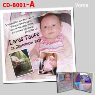 15 CD Cover Karten Danksagung Taufe Geburt Hochzeit Kommunion 