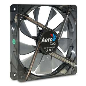 Aerocool V12 Blackline Edition Fan   120mm, Quad Blue LED, Black 
