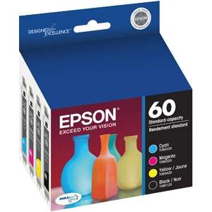 Epson T060120 BCS Ink Cartridges   Cyan, Magenta, Yellow at 