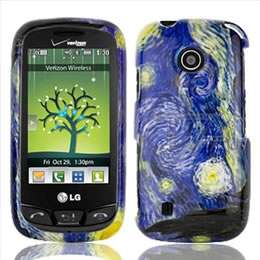 Blue Flower Hard Case Cover for LG Cosmos Touch VN270  