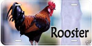Rooster Aluminum Novelty Car Auto Tag License Plate  