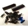 40 Stück LEGO TECHNIC Kettenglieder klein / breit in Schwarz. Dazu 