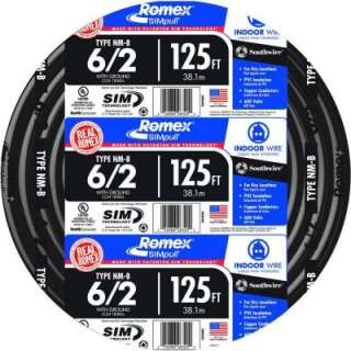 Southwire 125 ft. 6 2 NM B Wire 28894402 