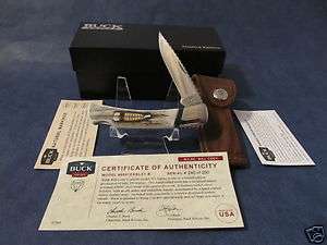 BUCK 501 WBC TURKEY FEATHER SQUIRE FOLDING HUNTING KNIFE ONLY 250 MADE 