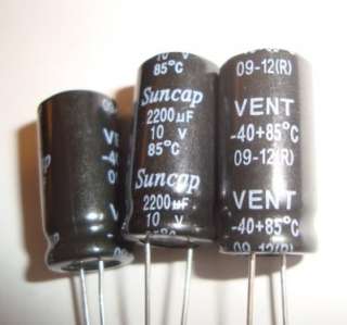 3Pcs of 2200uF 10V Capacitor 85C +/ 20% Tolerance