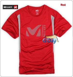 Millet NEW CoolMax Dry Quick Short Sleeve Mens T Shirt M   XXL  