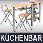 Küchenbar mit 2 Barhocker KüchenthekeTre​sen Bartisch FR