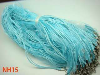 Various colors Ribbon Waxen voile necklace cord Jewelry finding 