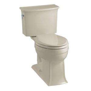 KOHLER Archer Comfort Height 2 Piece Elongated Toilet in Sandbar 