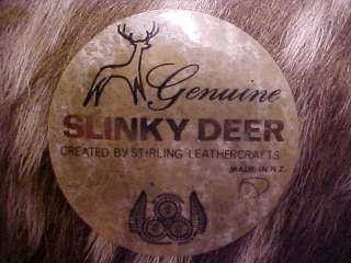   STIRLING LEATHERCRAFTS GENUINE SLINKY DEER PURSE HANDBAG MADE IN NZ