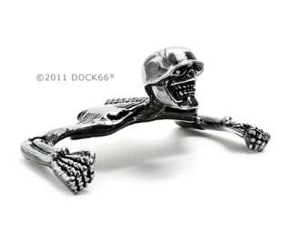 Skull Skelett Totenkopf 4   5¾ Zoll Harley Scheinwerfer Ornament als 