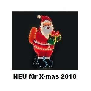 Beleuchteter großer Weihnachtsmann   Santa Claus beleuchtet 