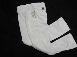 YOUTH BAGGY BASEBALL PANTS WHITE RUSSELL ATHLETIC PICK SIZE SMALL MED 
