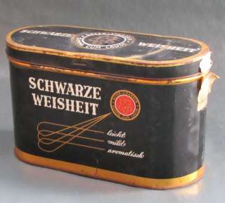 Blechdose Schwarze Weisheit leicht mild Zigarren Dose Werbung  