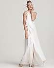 NEW* BCBG White Nalda Silk Pleated Gown M $498