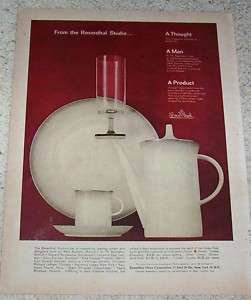 1962 Rosenthal china Linear dinnerware crystal PRINT AD  