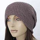 c10077 new unisex brown beanie knit hat men women slouch spring summer 
