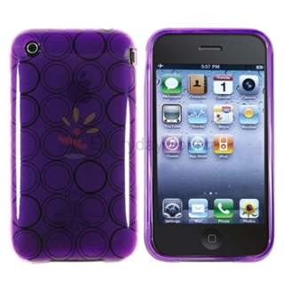   with apple iphone 3g 3gs clear purple circle quantity 1 keep your cell