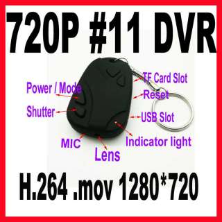 Car Spy Key ring keychain Camera 808 #11 HD H.264 1280*720P CAM DVR/DV 
