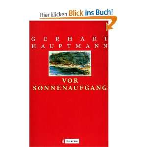   Sonnenaufgang Soziales Drama  Gerhart Hauptmann Bücher