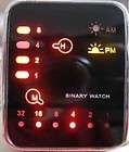   Display Digital Sport Binary Style LED Light Watch Wristwatch Black
