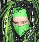 Cyber Goth Toxic Lime Biohazard Industrial Headband