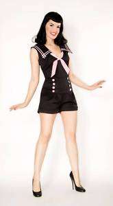 BETTIE PAGE AHOY SAILOR 50s Cheesecake Play Suit 2X  