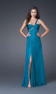 New Chiffon one shoulder prom gown party wedding dress   