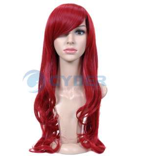 Lady Long Wavy Curly Cosplay party Hair of RED Wig/Wigs  