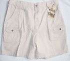 NWT Mens Rugged Earth Outfitters Khaki Cargo Shorts w/Cell Phone 