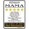 Fun Schild   Pension Mama, 17 x 22 cm
