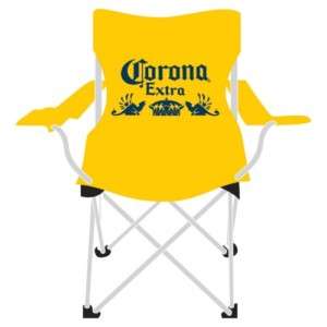Corona Beer Folding Camp or Beach Yellow Chair  