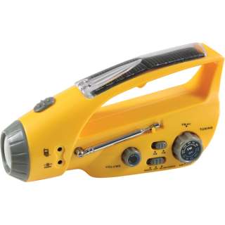 Solar Hand Crank Flashlight Emergency Portable Radio  