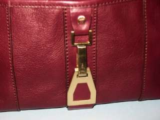 New Etienne Aigner Velden Core Leather Shoulder Bag Wine 70318  