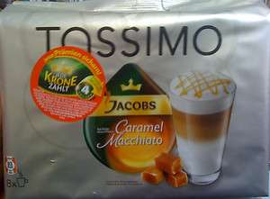 TASSIMO T Discs CARAMEL MACCHIATO 8 x coffee + 8 x milkconcentrate 