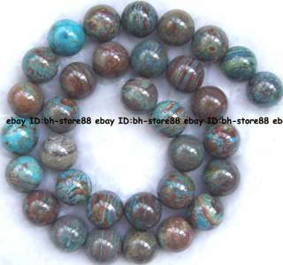 New blue multicolor Jasper round Beads 15.5  