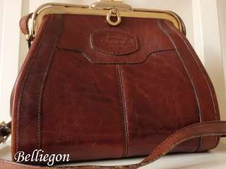   80s Leather Frame Clam Bag   Rare Collectors Piece