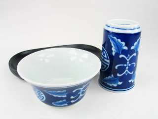 Blue Lotus * Blue & White Hand Painted Aroma Teacup Set